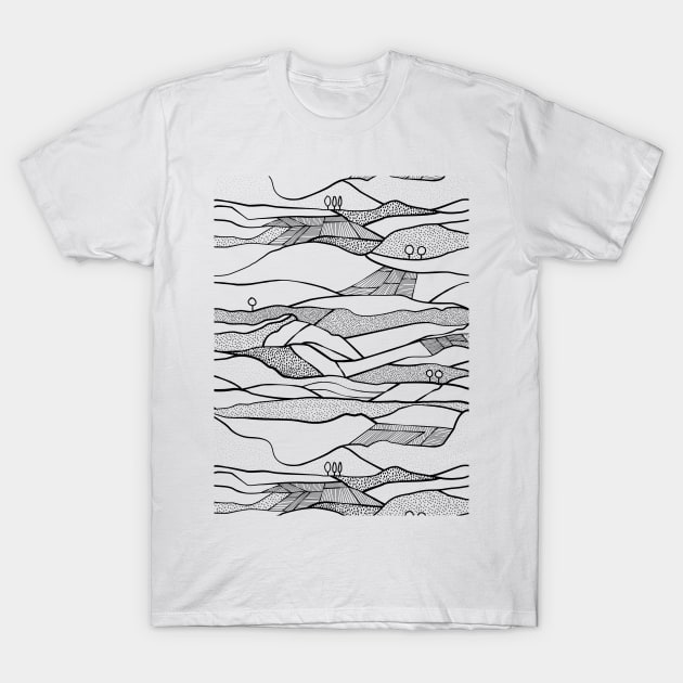 Monegros - Geology Landscape T-Shirt by Timone